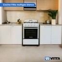 Cocina Vitta Multigas 52 Cm Puerta Y Respaldar De Vidrio