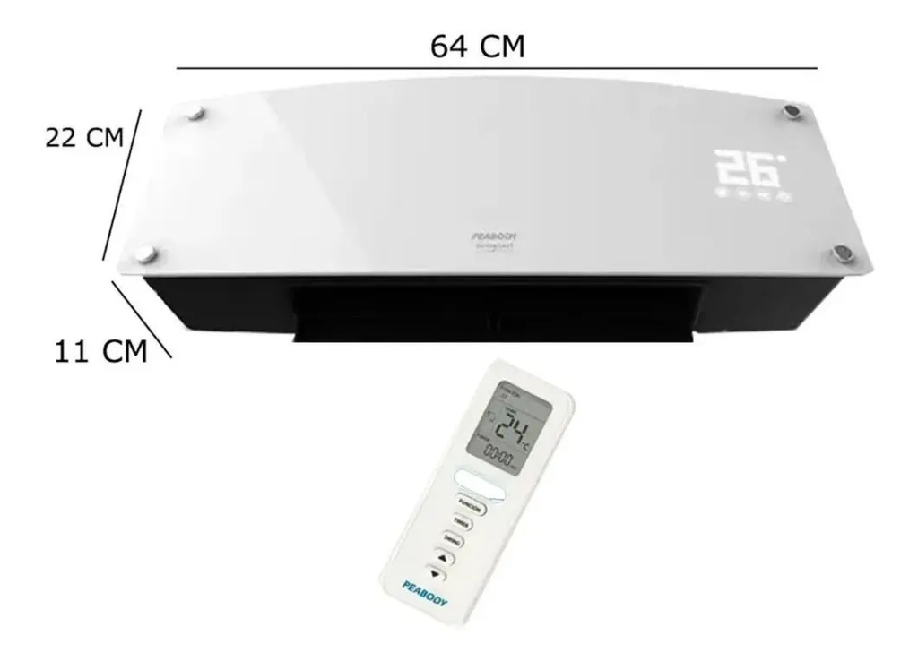 Calefactor Eléctrico Peabody Pe-cv20 Blanco 220v P2 Blanco