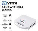 Sandwichera Blanca Tostadora Antiadherente 700w - Vitta Negro