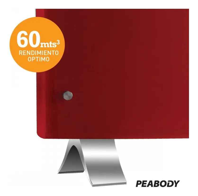 Panel Calefactor Eléctrico Peabody Pe-vqm20 Rojo 220v P2 Rojo