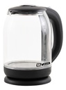 Pava Electrica Vitta Hervidora Vidrio 1,8l 1500w Corte Auto. Negro