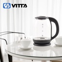 Pava Electrica Vitta Hervidora Vidrio 1,8l 1500w Corte Auto. Negro