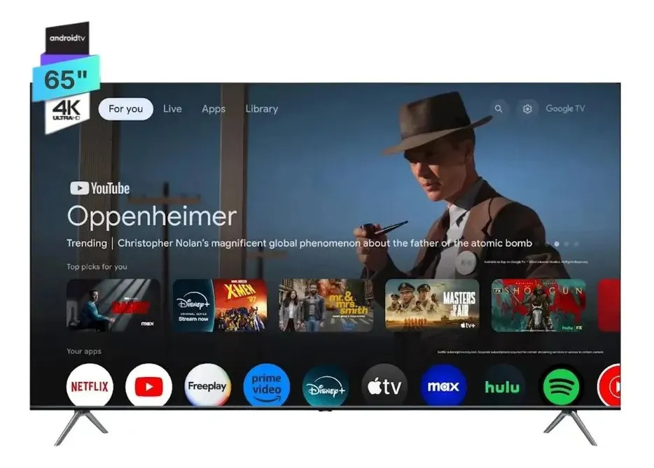 Smart Tv Hyundai 65 UHD 4K QLED Google TV (HYLED-65UHD8G)