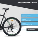 Bicicleta Anderson Aluminio S600 R29" X 20" Negro/Rojo