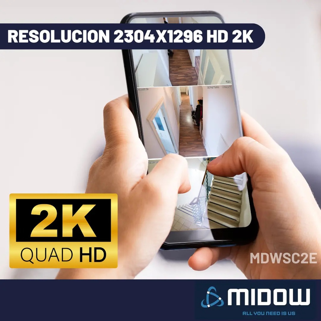 Camara Midow Exterior Domo 2K WIFI MDWSC2E