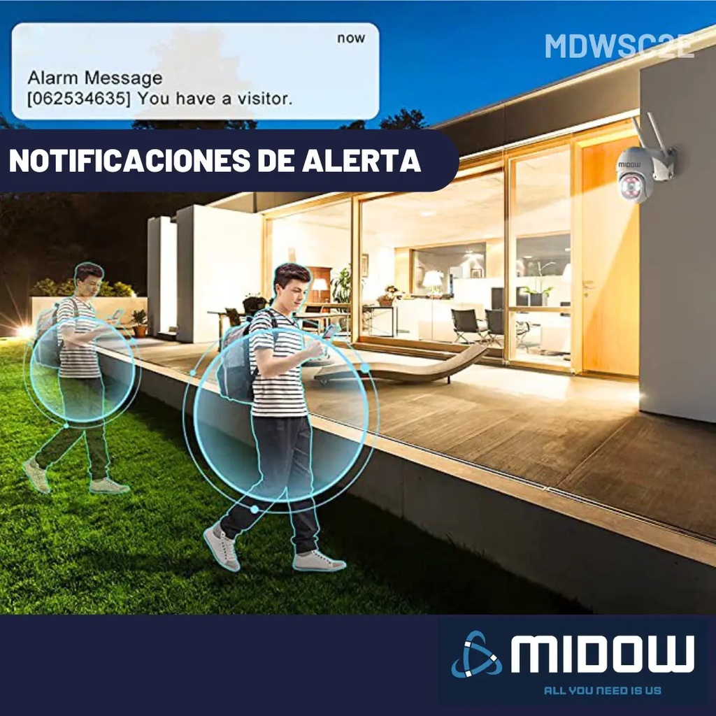 Camara Midow Exterior Domo 2K WIFI MDWSC2E