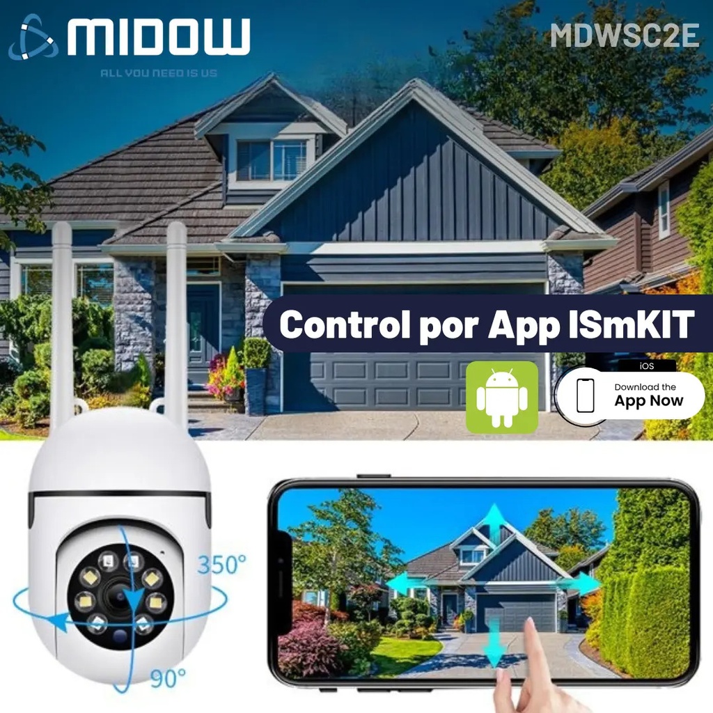 Camara Midow Exterior Domo 2K WIFI MDWSC2E