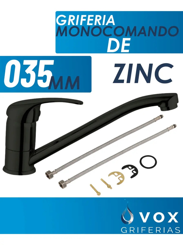 Griferia Cocina Monocomando 035 Negro IC06012697V V25005B