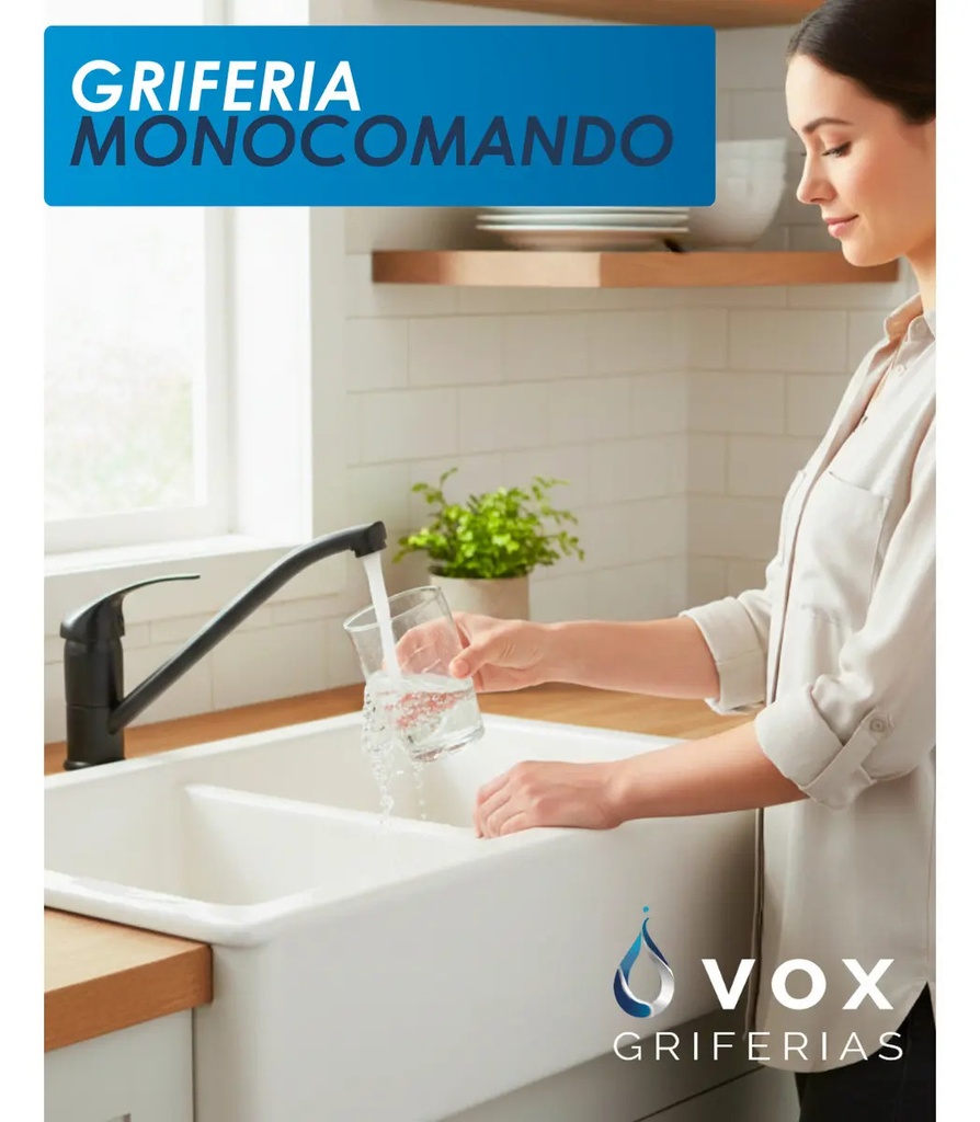 Griferia Cocina Monocomando 035 Negro IC06012697V V25005B