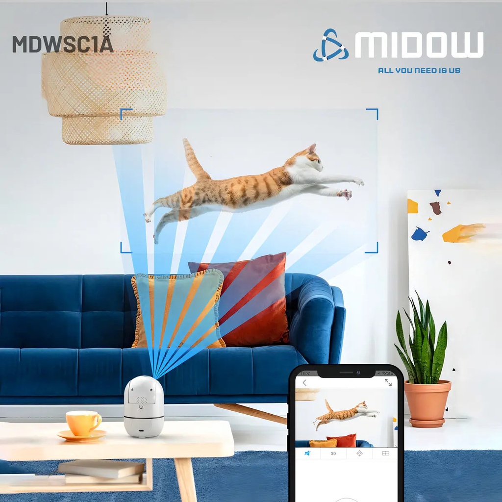 Camara IP 2K WIFI MIDOW MDWSC1A