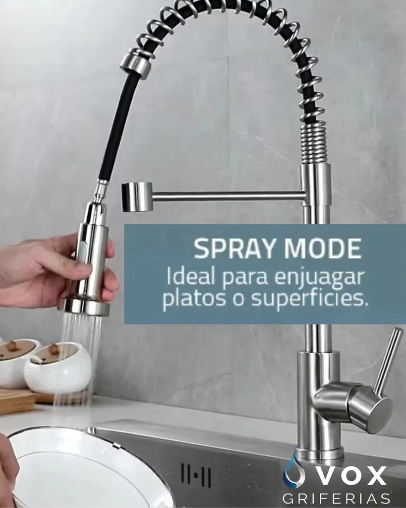 Griferia Cocina Monoco Acero Inox F35 IC06012697V V25305S