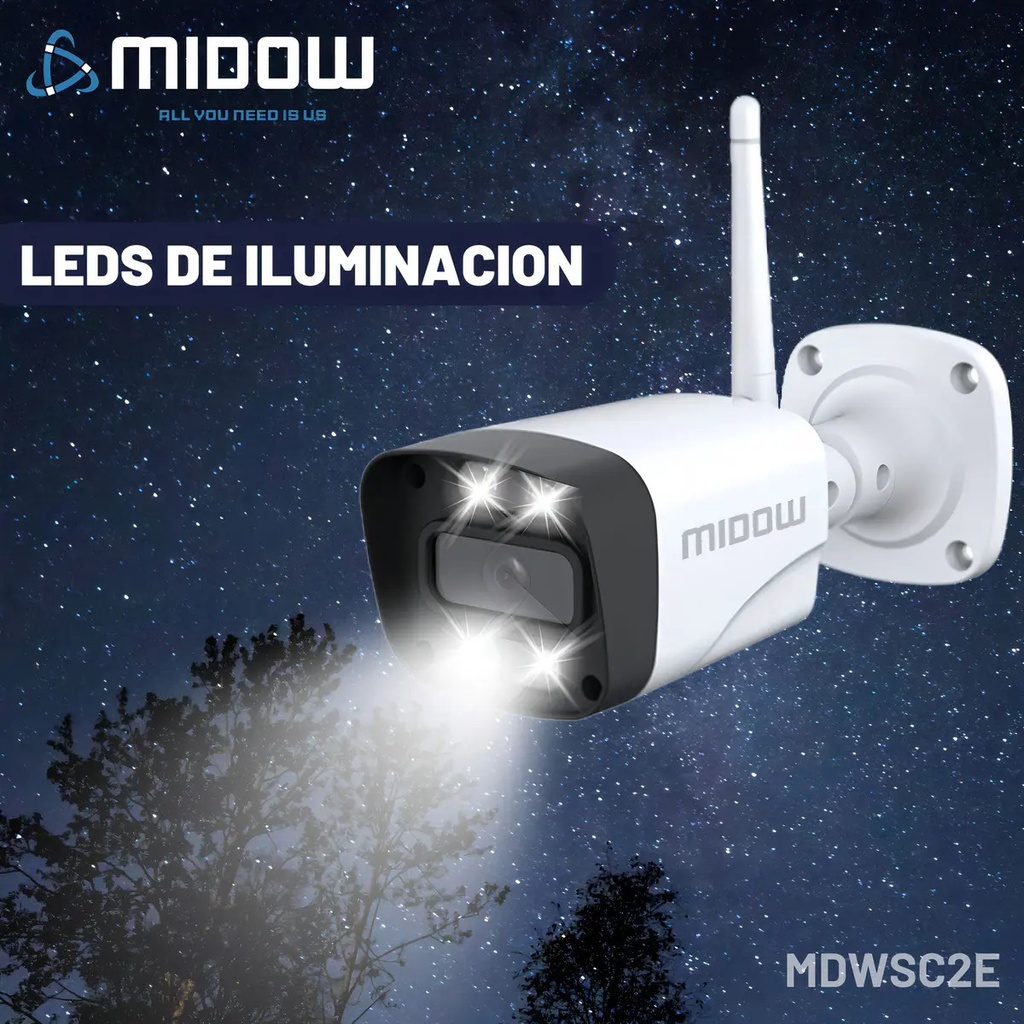 Camara Midow Exterior IP 2K WIFI BULLET (MDWSC1E)