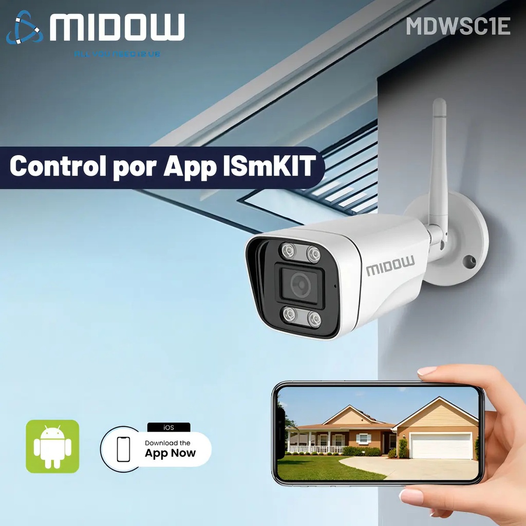 Camara Midow Exterior IP 2K WIFI BULLET (MDWSC1E)