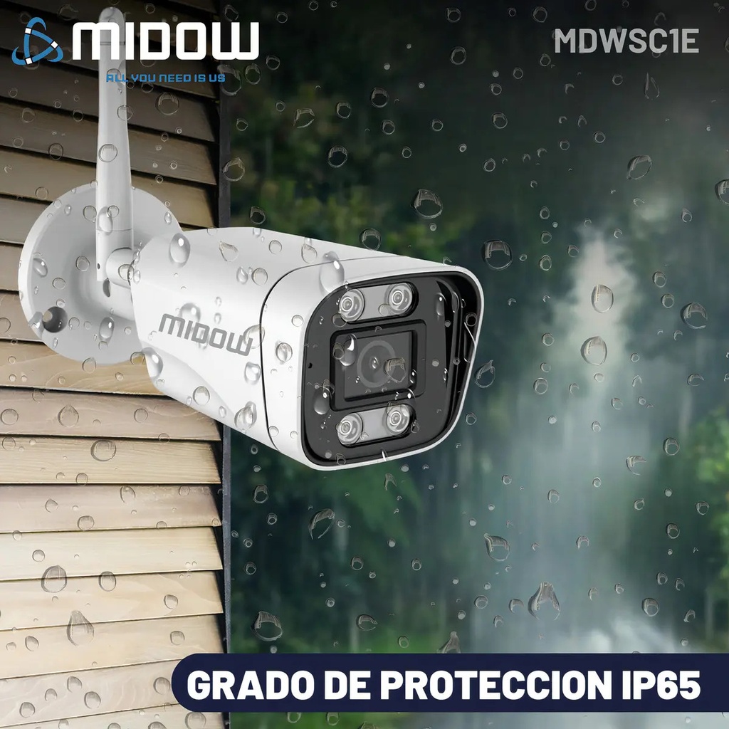 Camara Midow Exterior IP 2K WIFI BULLET (MDWSC1E)