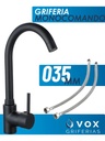 Griferia Cocina Monoco Al Ø35 Negro Redond (V25605)