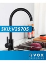 Griferia Cocina Monoco Al Ø35 Negro Redond (V25605)