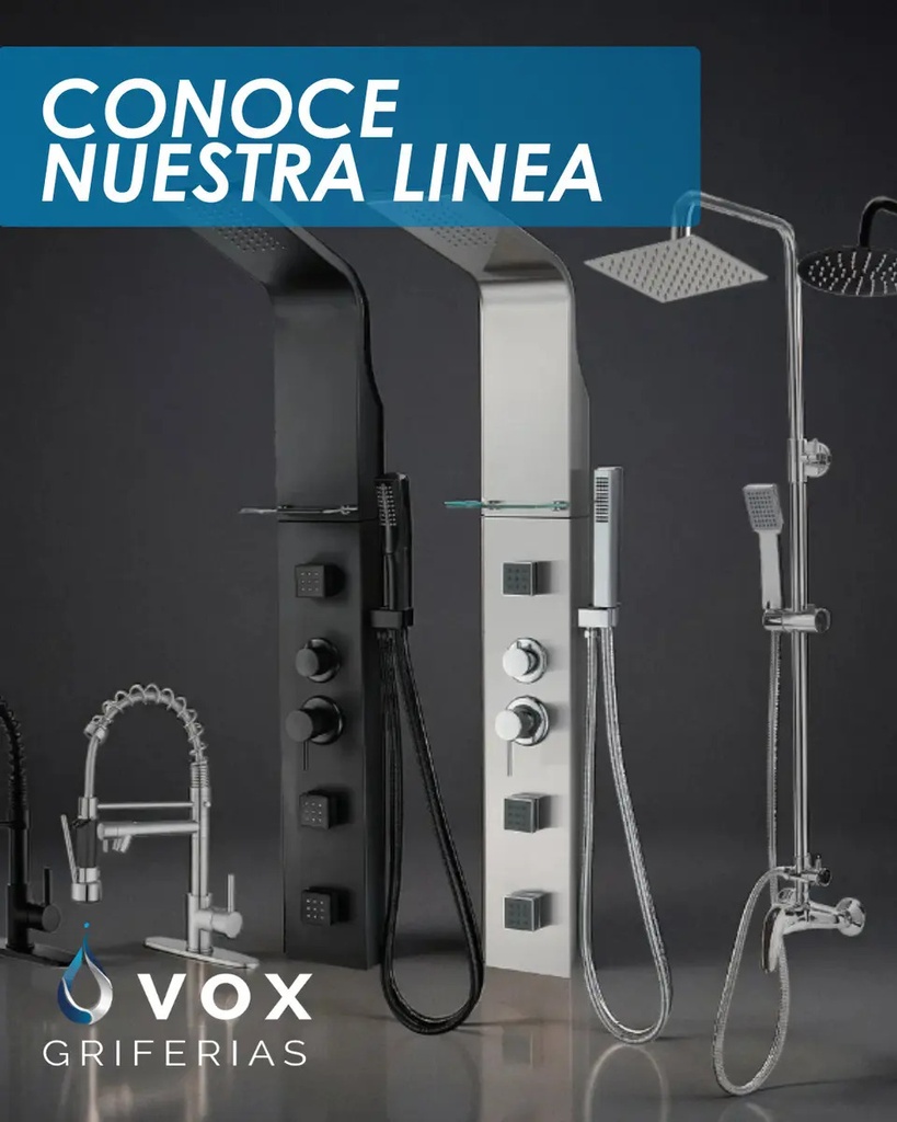 Griferia Cocina Monoco Al Ø35 Negro Redond (V25605)