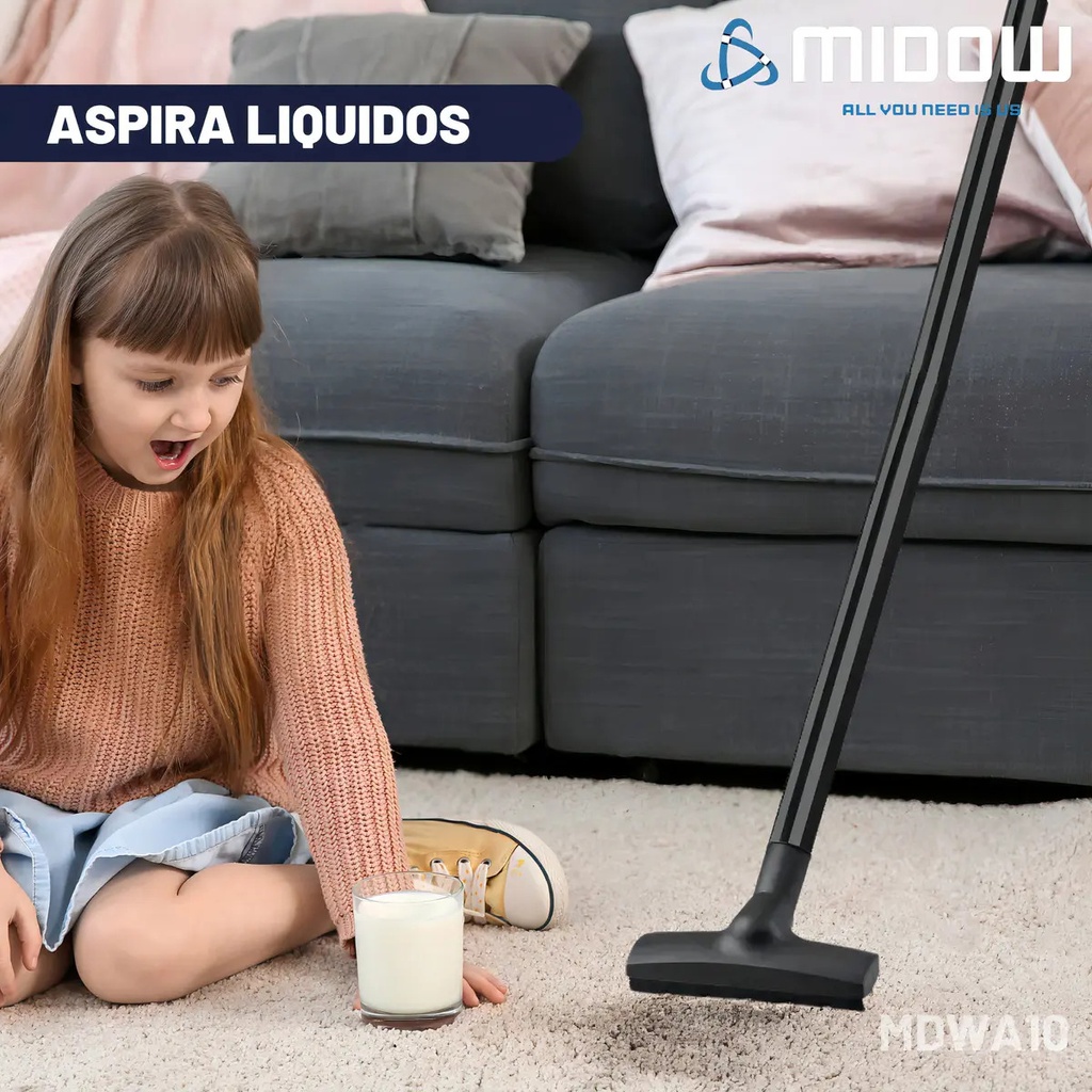 Aspiradora sopl. 1000W 10Lts. Liq. Polv. MDWA10