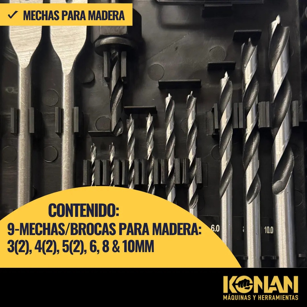 Set De Mechas Punta Konan y Acce De 100 Piezas IC041248 KTSET100