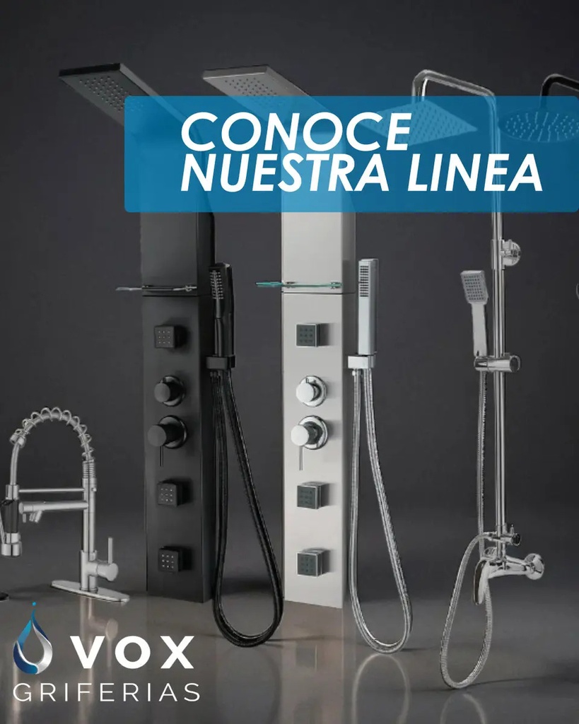 Grifería Cocina Monoco Acero Inox Ø40 Negro IC0601(V25105SB)