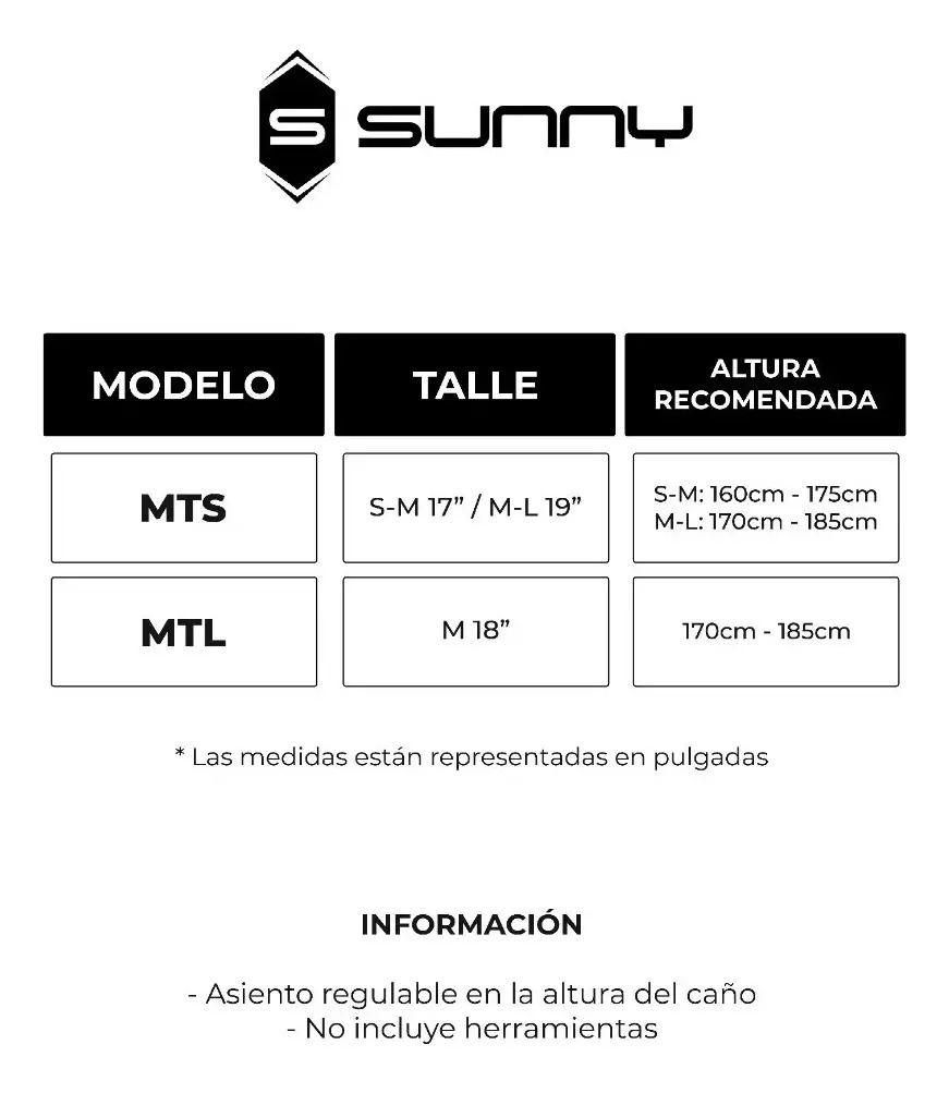 Bicicleta Sunny Mts 290 R29 21v Aluminio Disco Shimano Susp. Negro/rojo M/l