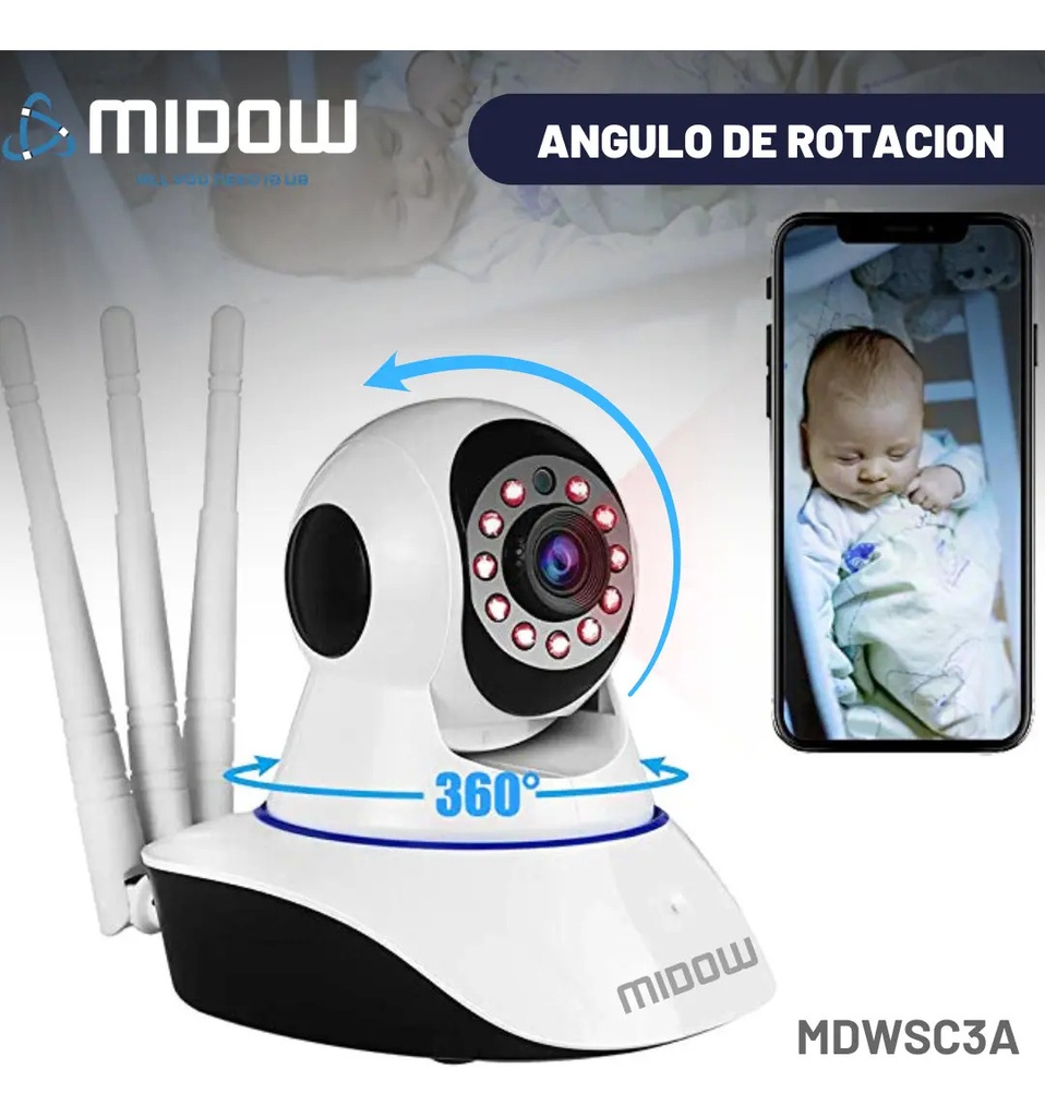 Cámara Midow IP HD720P WIFI (MDWSC3A)