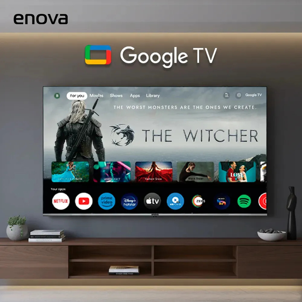Tv ENOVA 75" Smart Led 4K UHD Frameless Gloogle Tv(TE75UG10-TDF-NVA)