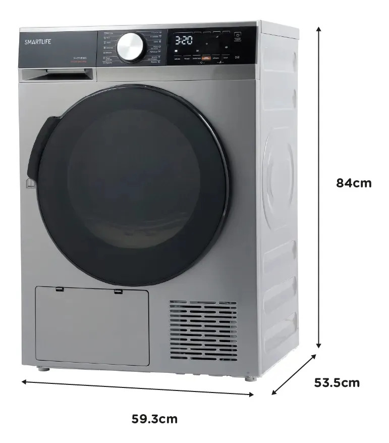 Secarropas SMARTLIFE Bomba Calor 8Kg Gris (SL-DYHPO8G)