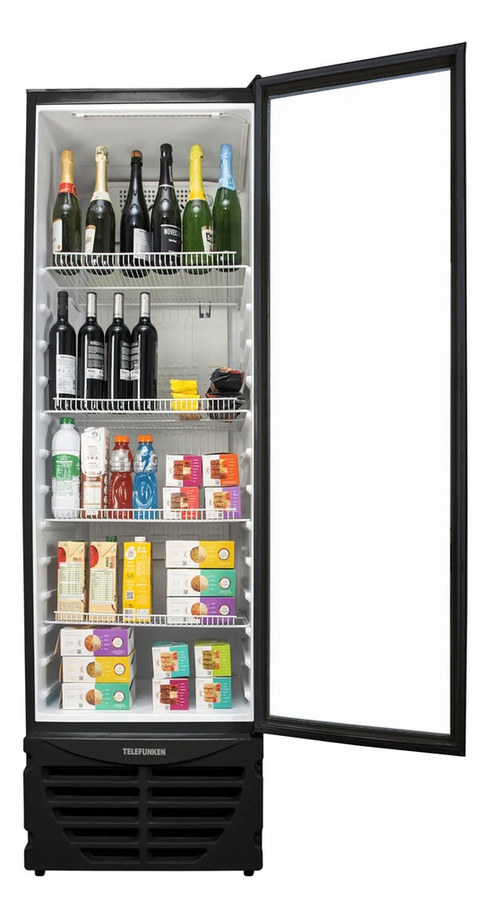Heladera Exhibidora Vertical Telefunken Tk370en 370l Negro Negro