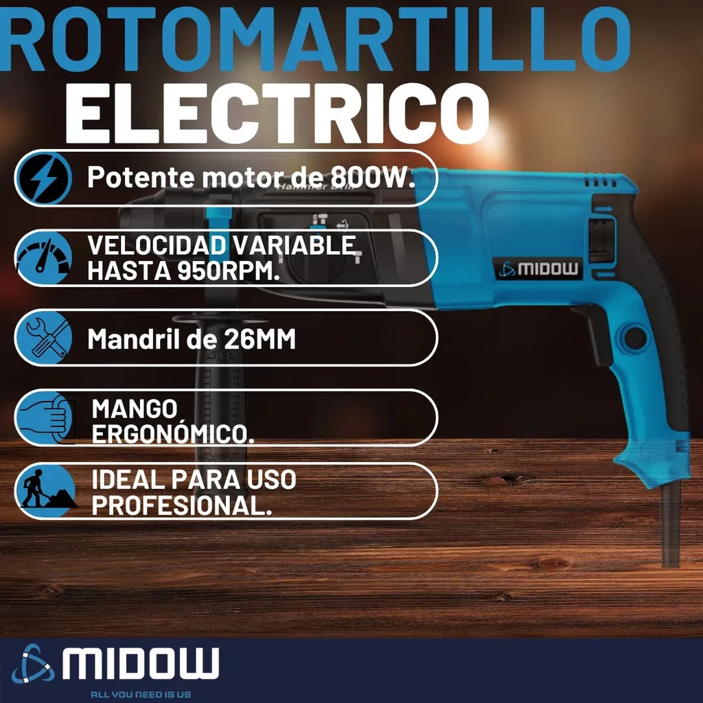 Rotomartillo MIDOW 26mm (MDWRH26M)
