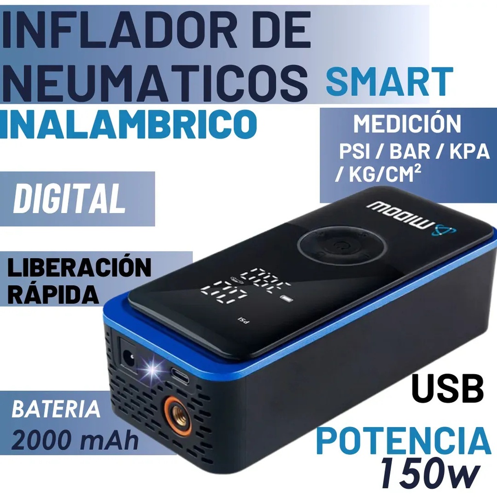Inflador MIDOW Portatil (MDWIF150)