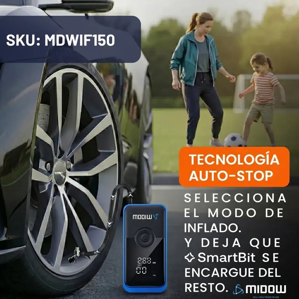 Inflador MIDOW Portatil (MDWIF150)
