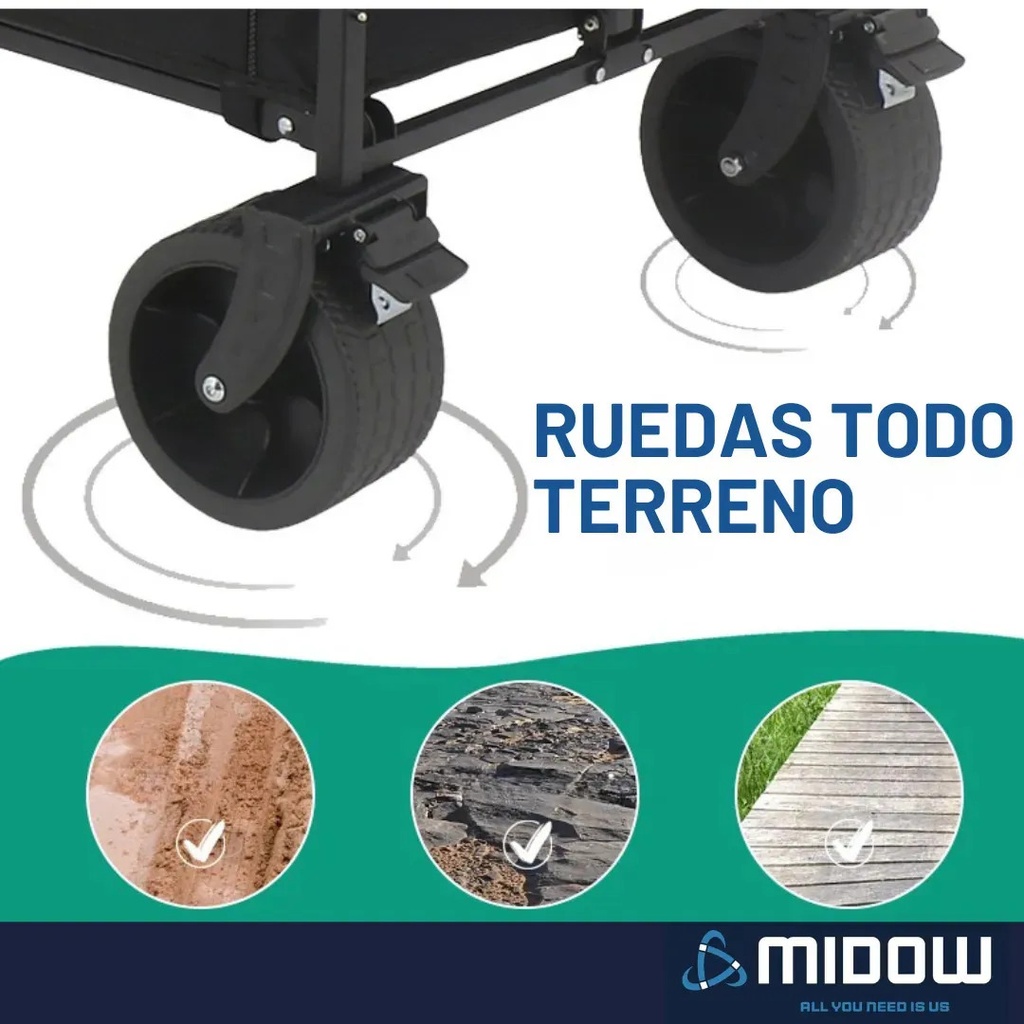 Carrito Pleglable Multiuso 2 en 1 MIDOW (MDWCSPL)