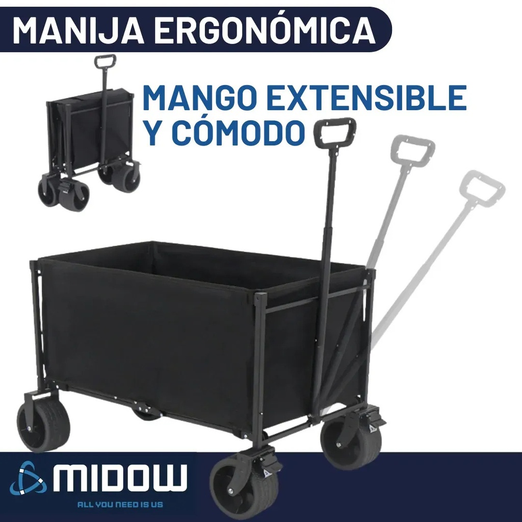 Carrito Pleglable Multiuso 2 en 1 MIDOW (MDWCSPL)