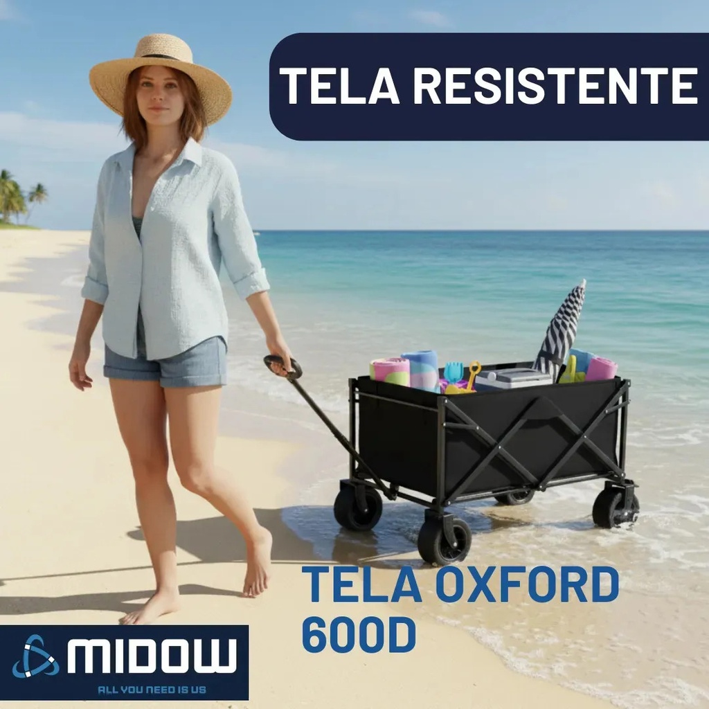 Carrito Pleglable Multiuso 2 en 1 MIDOW (MDWCSPL)