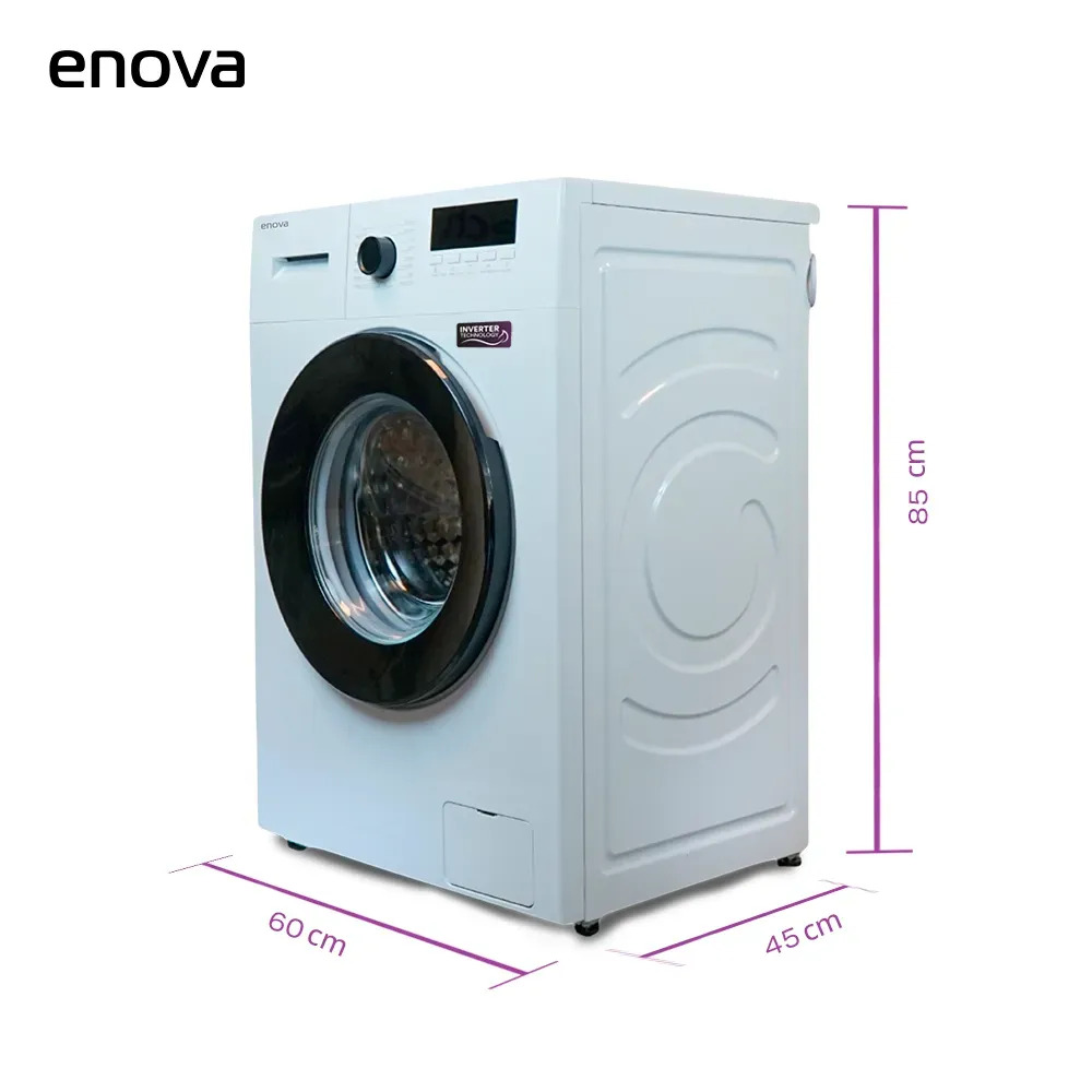 Lavarropas ENOVA Inverter Carga Frontal 6KG 1000 RPM Max Blanco (LEO6F11-BL)
