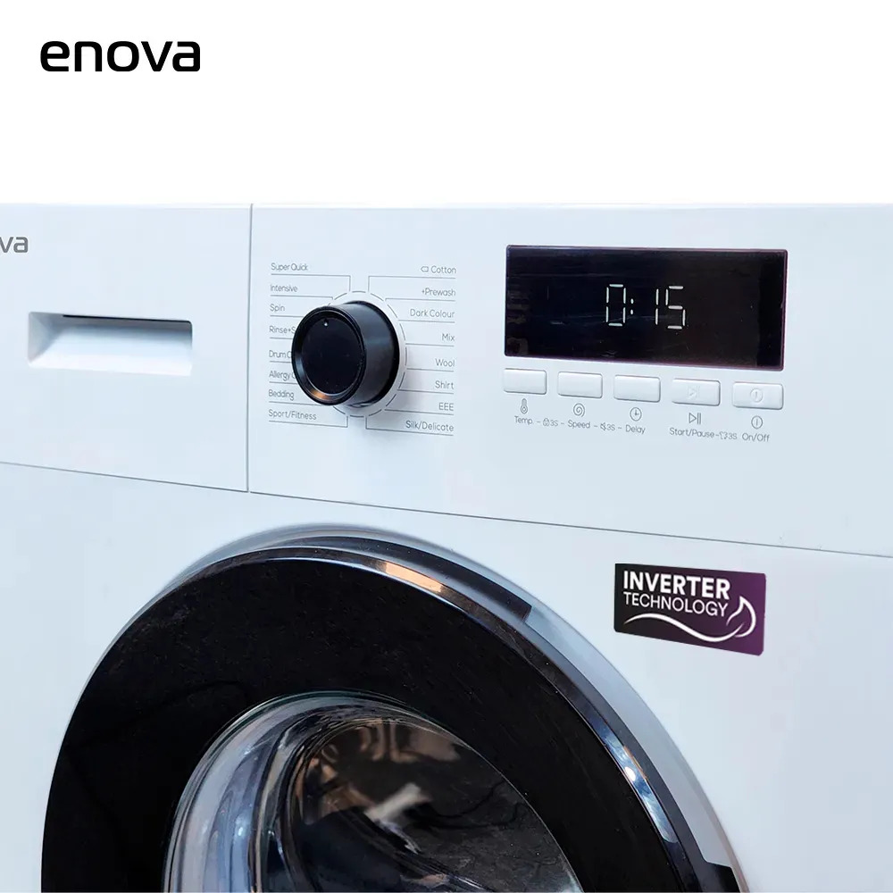 Lavarropas ENOVA Inverter Carga Frontal 6KG 1000 RPM Max Blanco (LEO6F11-BL)