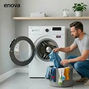 Lavarropas ENOVA Inverter Carga Frontal 6KG 1000 RPM Max Blanco (LEO6F11-BL)