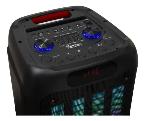 Parlante Harrison Kj-numaflow Bluetooth Usb Led Negro