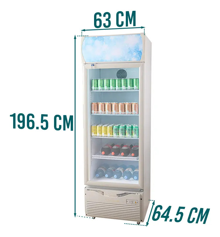 Heladera Exhibidora Telefunken 395l Tfk-ex395 Color Blanco