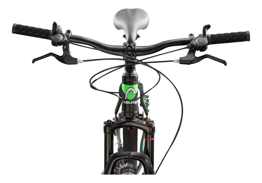 Bicicleta Mountain Bike R26 Head 21 Velocidades Frenos Disco Color Negro/verde Tamaño Del Cuadro M