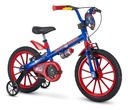 Bicicleta Infantil Aro 16 Capitán América Nathor, Color Azul