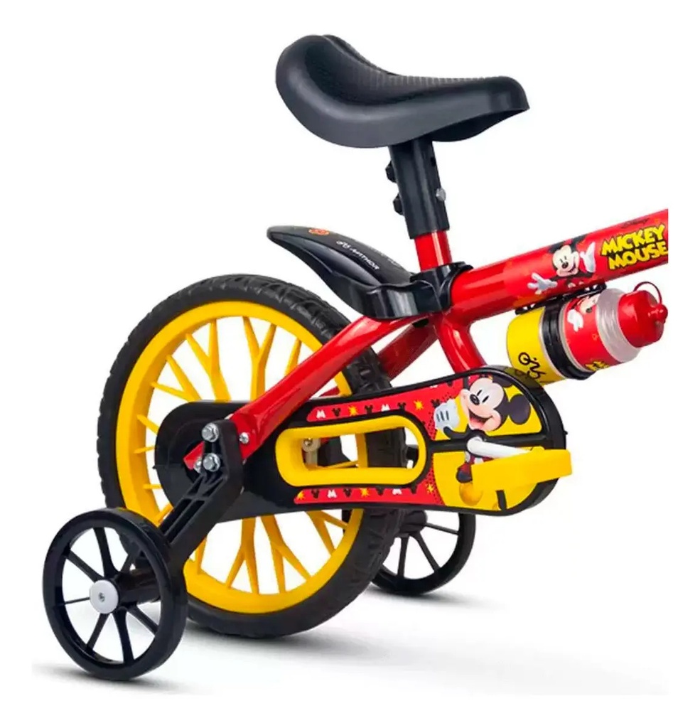 Bicicleta Infantil Aro 12 Mickey Nathor Color Rojo Rojo 12  