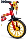 Bicicleta Infantil Aro 12 Mickey Nathor Color Rojo Rojo 12  