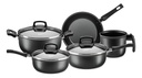 Batería Cocina Olla Cacerola Aluminio Antiadherente Safira 5p Mta Color Grafito
