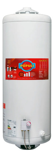 [5210] Termotanque Gas Envasado Ecotermo Populi 100lts C/superior. Blanco