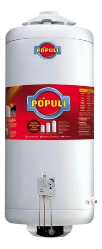 [5212] Termotanque A Gas Ecotermo Pópuli 70l Multigas Protección Anticorrosiva Blanco