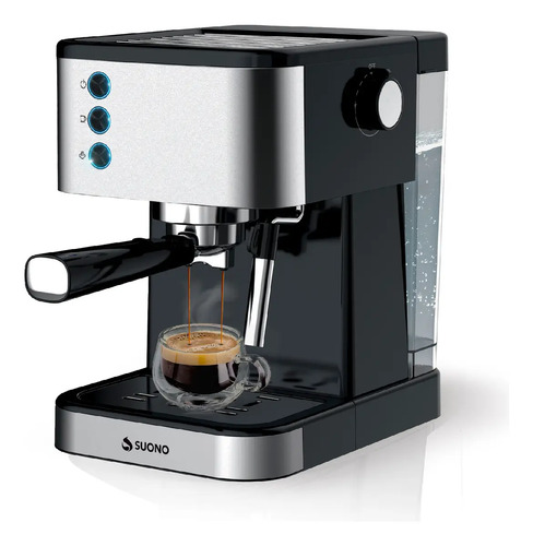 [5273] Cafetera Express Suono Snpe-2006 1.5 L Acero Inoxidable 20 B Negro/plateado