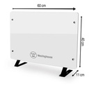 Vitrocalefactor Westinghouse 2000w Estufa De Vidrio Templado Color Blanco