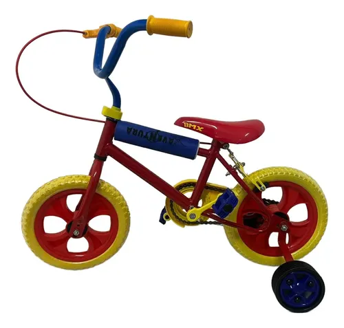 Bicicleta Nene Rodado 12 Ram Reforzada. Rueditas Infantil Rojo